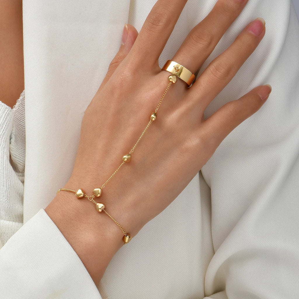 Brazalete de Mano Joya para Mujer Cadena Dedo y Mano