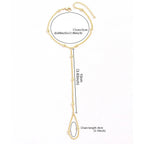 Pulsera de Mano Bolas Joya Mujer Cadena Mano y Dedo oro