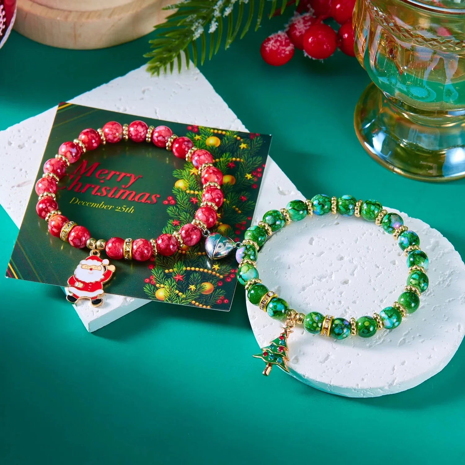 Pulsera Navideña Separables Mejor Amigo Pareja estilo 1