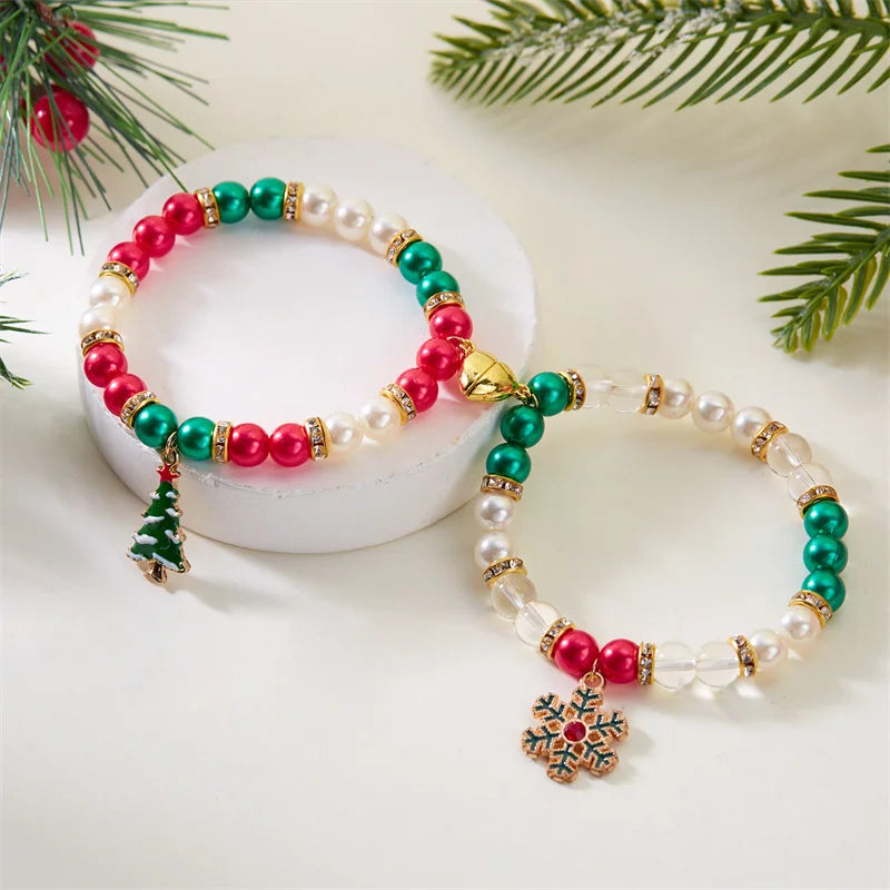 Pulsera Navideña Separables Mejor Amigo Pareja estilo 2