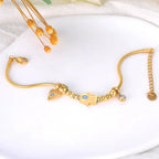 Pulsera de Protección con Mano de Fátima y Ojo Azul en oro