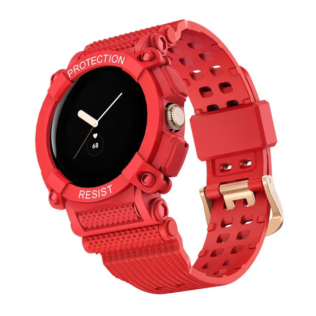 Pulsera de Protección Sólida para Smartwatch Google Pixel Watch 1 & 2 roja