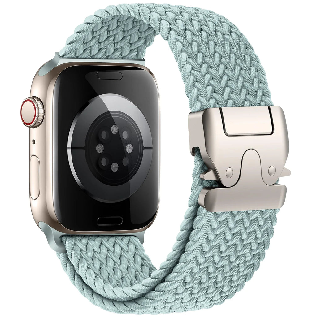 Correa de repuesto para Apple Watch en cuerda de paracaídas cian