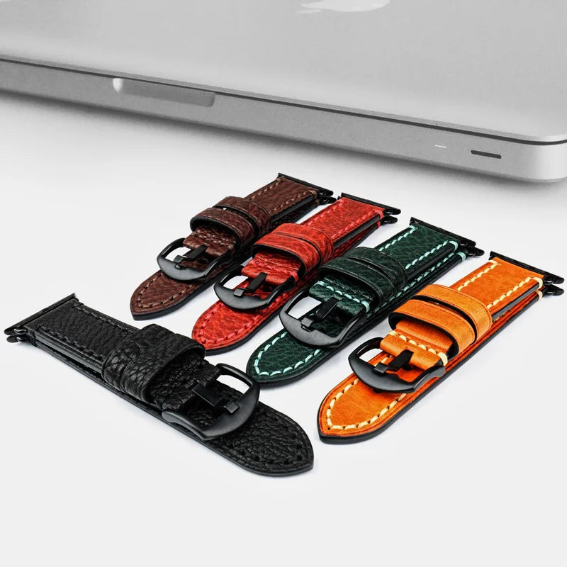 Pulsera de reemplazo para Apple Watch de cuero envejecido