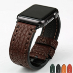 Pulsera de reemplazo para Apple Watch de cuero envejecido marrón