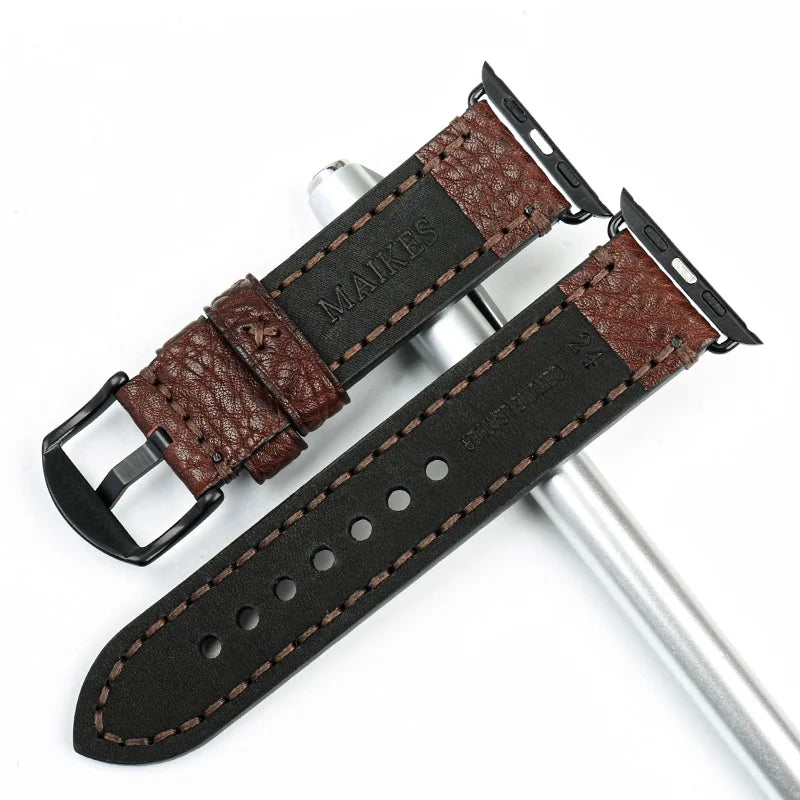 Pulsera de reemplazo para Apple Watch de cuero envejecido