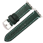 Pulsera de reemplazo para Apple Watch de cuero envejecido verde