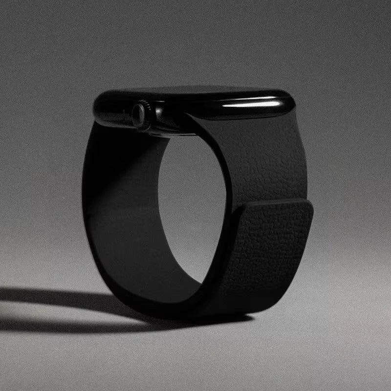 Correa de reemplazo magnética de silicona negra para Apple Watch