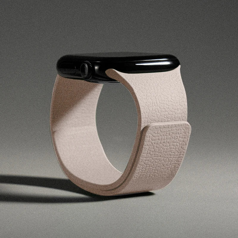 Correa de reemplazo magnética de silicona beige para Apple Watch