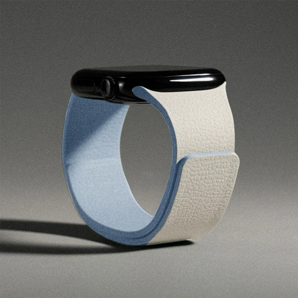 Correa de reemplazo magnética de silicona blanca para Apple Watch