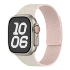 Correa de reemplazo magnética de silicona blanca y rosa para Apple Watch