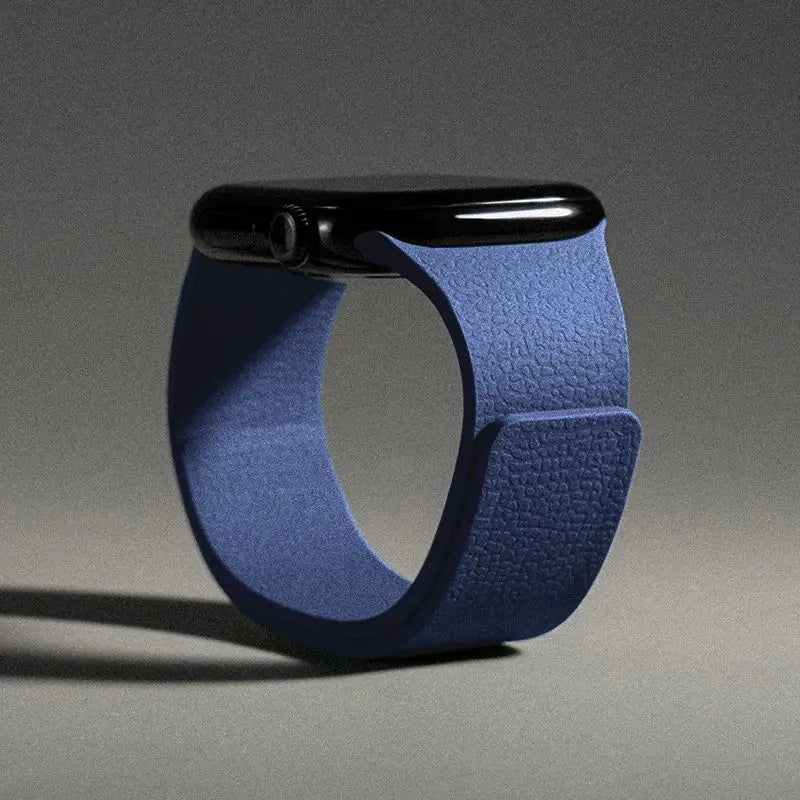 Correa de reemplazo magnética de silicona azul para Apple Watch