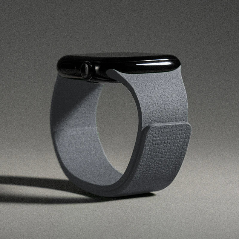 Correa de reemplazo magnética de silicona gris para Apple Watch