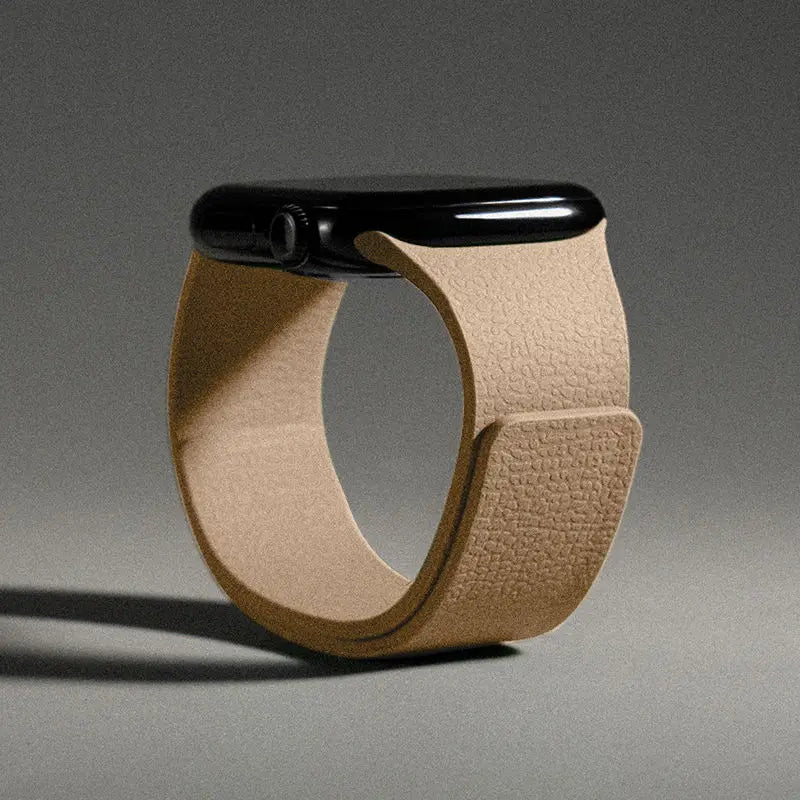Correa de reemplazo magnética de silicona marrón para Apple Watch
