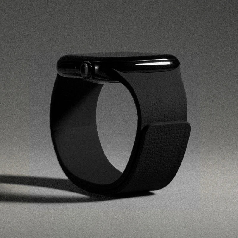 Correa de reemplazo magnética de silicona negra para Apple Watch
