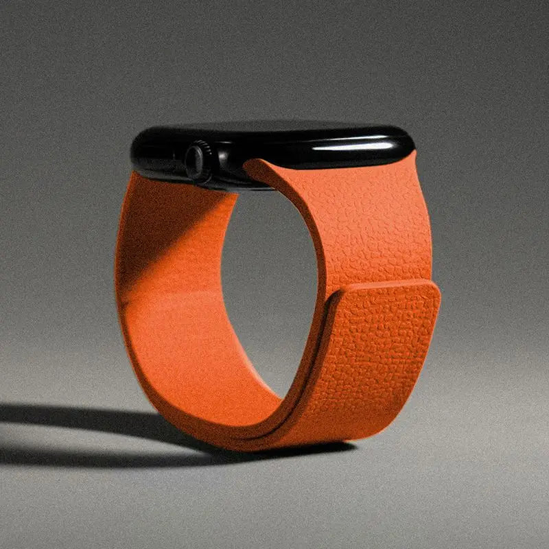 Correa de reemplazo magnética de silicona naranja para Apple Watch