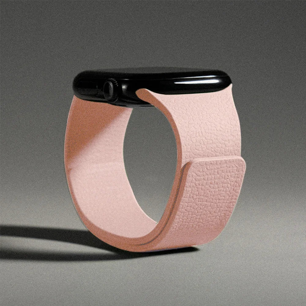 Correa de reemplazo magnética de silicona rosa para Apple Watch