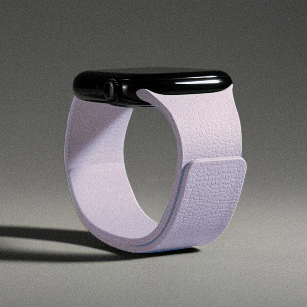 Correa de reemplazo magnética de silicona morada para Apple Watch