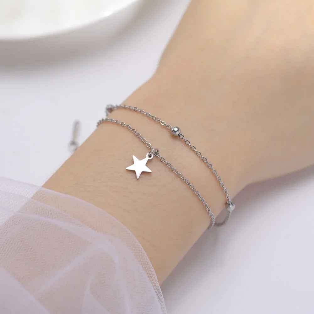 Pulsera Doble con Estrella