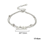 Pulsera Doble con Colgante Montaña