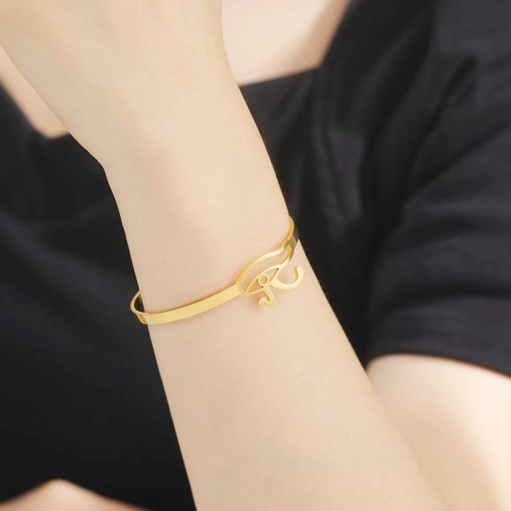 Pulsera Egipto Antiguo con Ojo de Horus en oro
