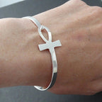 Pulsera egipcia para mujer Ankh en plata