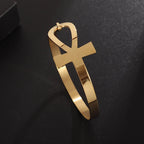 Pulsera egipcia para mujer en forma de cruz de Ankh en oro