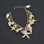 Pulsera Elegante con Conchas oro