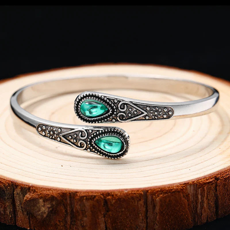 Pulsera Elegante de Estilo Étnico verde