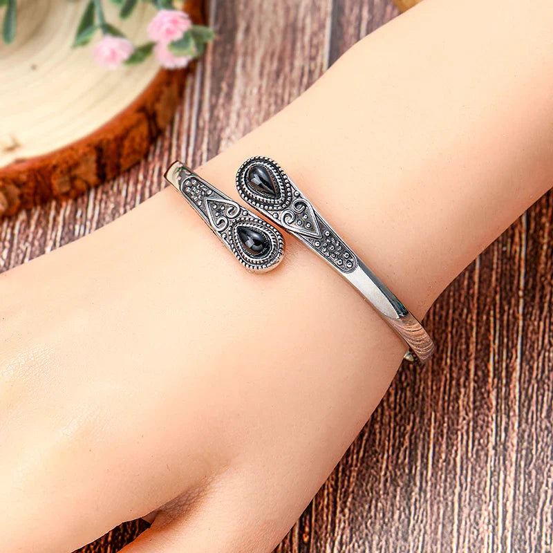 Pulsera Elegante de Estilo Étnico negro
