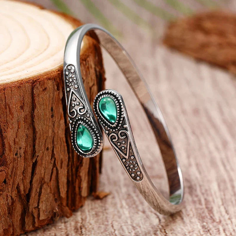 Pulsera Elegante de Estilo Étnico verde