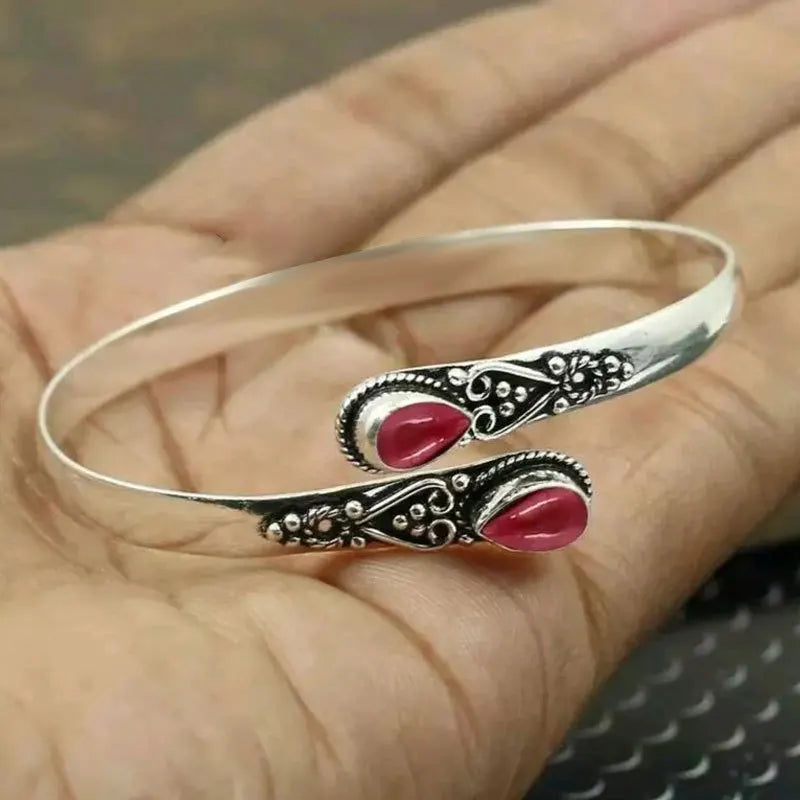 Pulsera Elegante de Estilo Étnico rojo