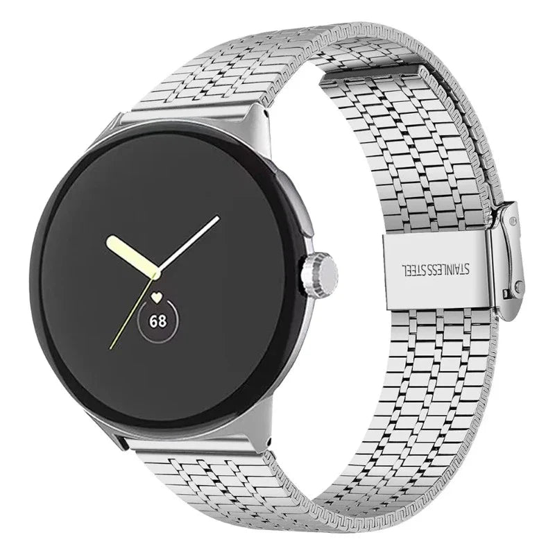 Pulsera de Acero Inoxidable Mallada para Smartwatch Google Pixel Watch 1 & 2 plata