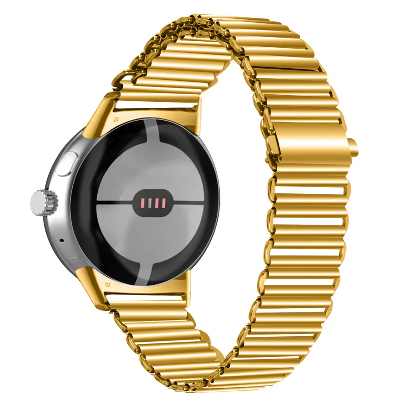 Pulsera de Acero Endurecido para Smartwatch Google Pixel Watch 1 y 2 dorada