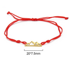 Pulsera de Cuerda con Colgante de Montaña para Mujer u Hombre