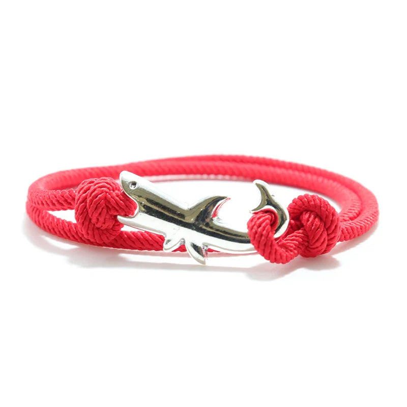Pulsera de Cuerda Tiburón roja
