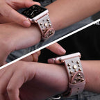 Correas de Cuero con Remaches para Apple Watch