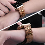 Correas de Cuero con Remaches para Apple Watch