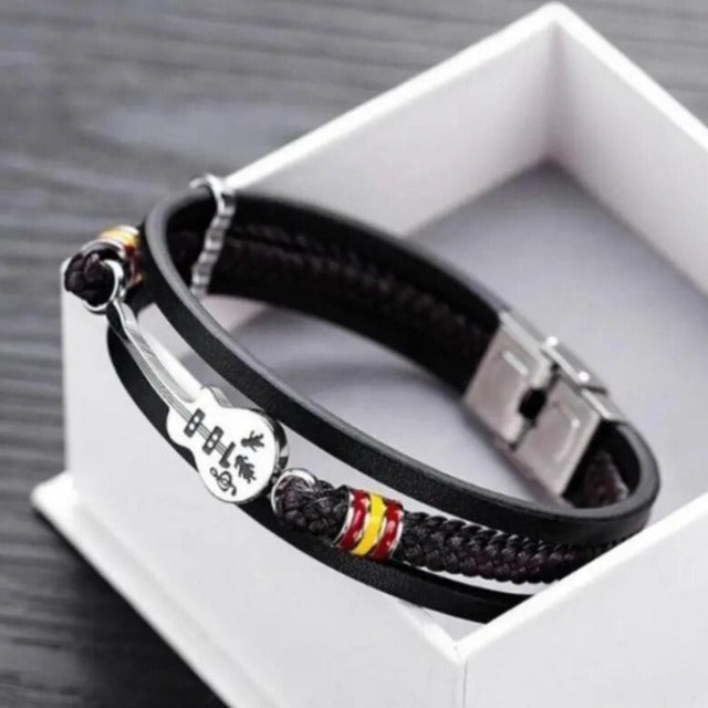 Pulsera de Cuero Guitarra