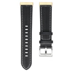 Correa de cuero para reloj Fitbit Versa 3, Versa 4, Sense 1 y Sense 2 negro