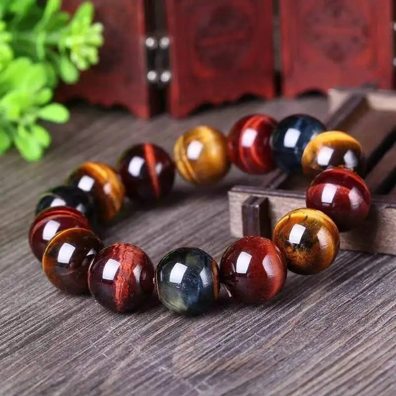 Pulsera de Ojo de Tigre, Ojo de Toro y Ojo de Halcón 