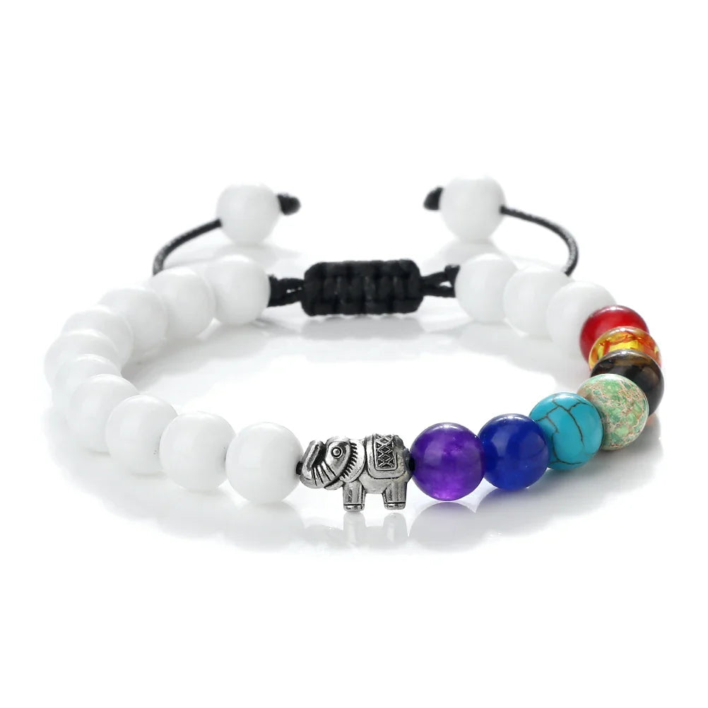 Pulsera de Piedras Naturales y Elefante 7 Chakras 4