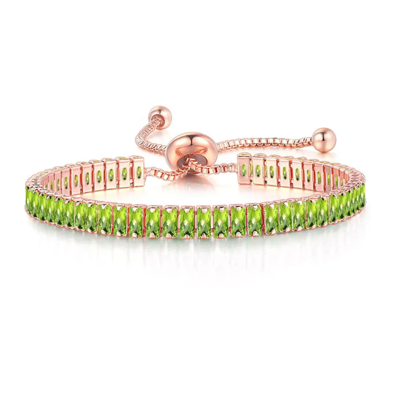 Pulsera en Zirconia de Color Piedra de Nacimiento