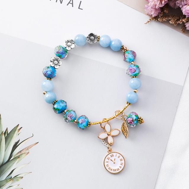 Brazalete Étnico para Mujer azul cielo