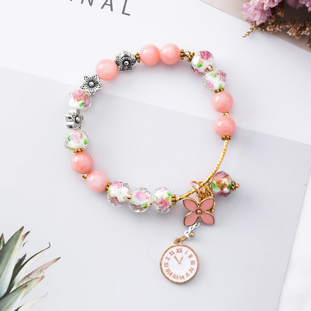 Brazalete Étnico para Mujer rosa