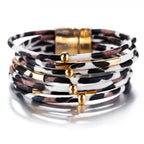 Pulsera Étnica Multicapa Leopardo 1