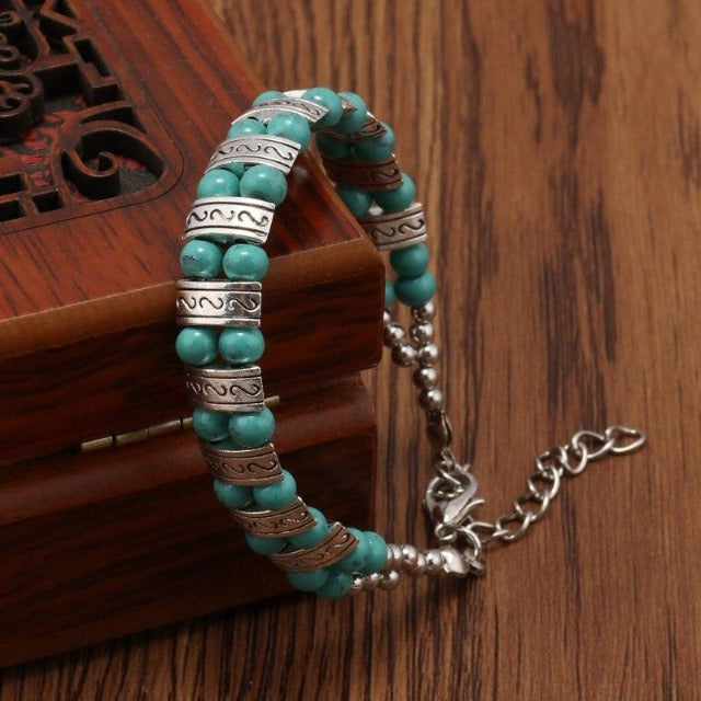 Pulsera Étnica Turquesa