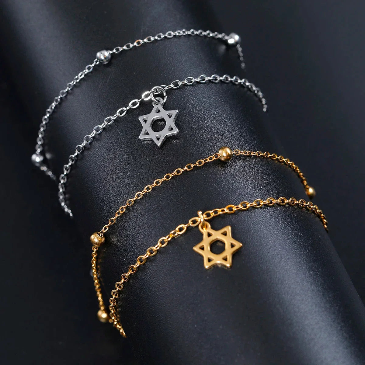 Pulsera Estrella de David oro