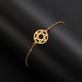 Pulsera Estrella de David oro