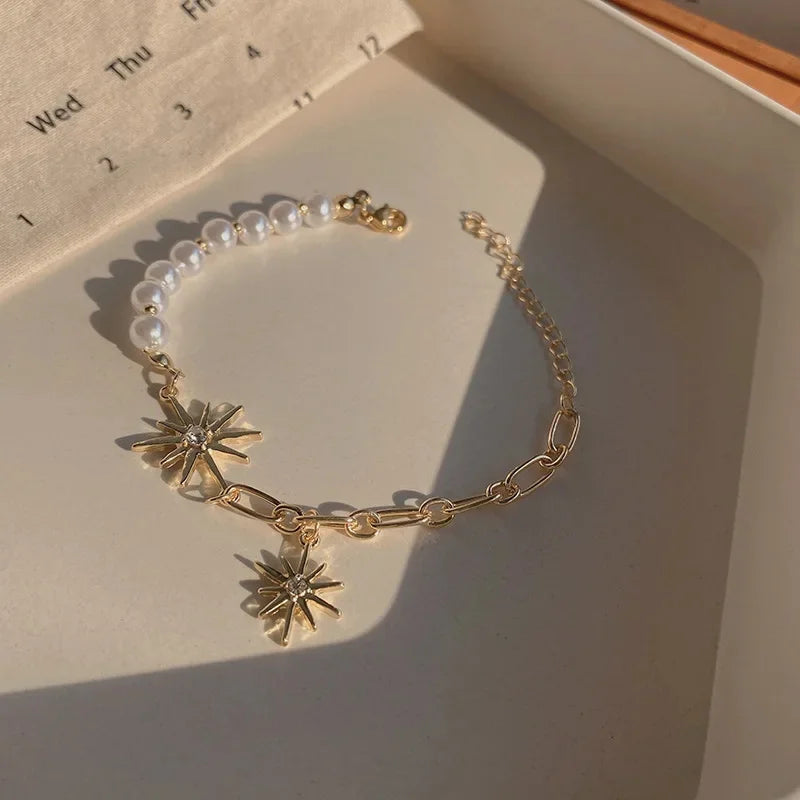 Pulsera Etoiles et Perles Blanches